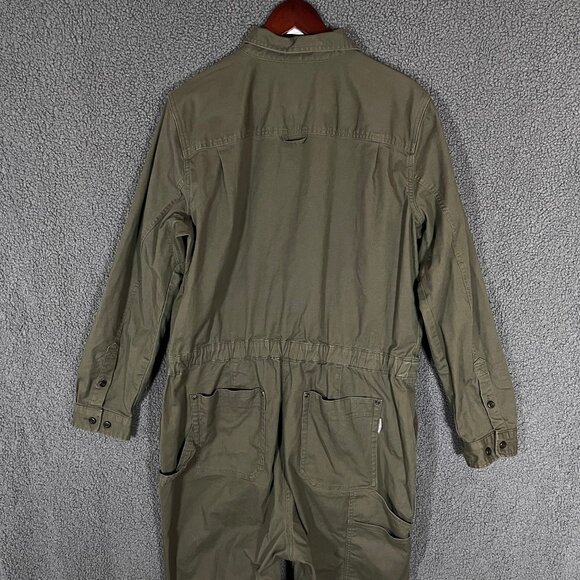 Duluth Trading Fire Hose Crop Work Coveralls - Women's Size XL - Green - Picture 3 of 10